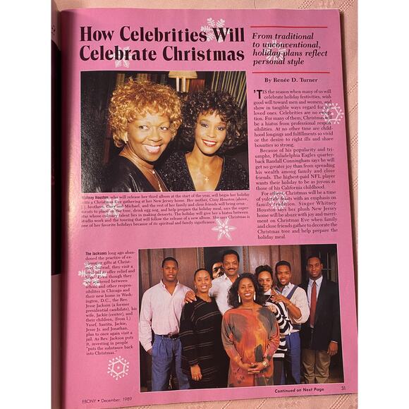 EBONY Magazine December 1989 Featuring Miss America Debbye Turner - Picture 6 of 16